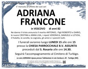 Scopri di più sull'articolo Adriana Francone